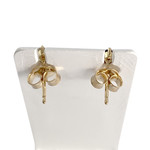 Boucles d'oreilles d'occasion or 750 jaune diamant saphir - vue 3