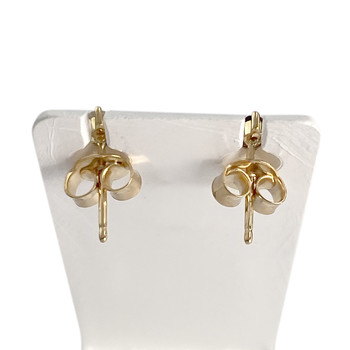 Boucles d'oreilles d'occasion or 750 jaune diamant saphir