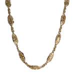 Tweedehands ketting van 750 geelgoud met fantasie-schakels, 60 cm - afbeelding 1