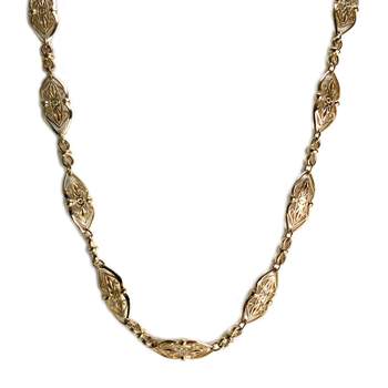 Collier d'occasion or 750 jaune maille fantaisie 60cm
