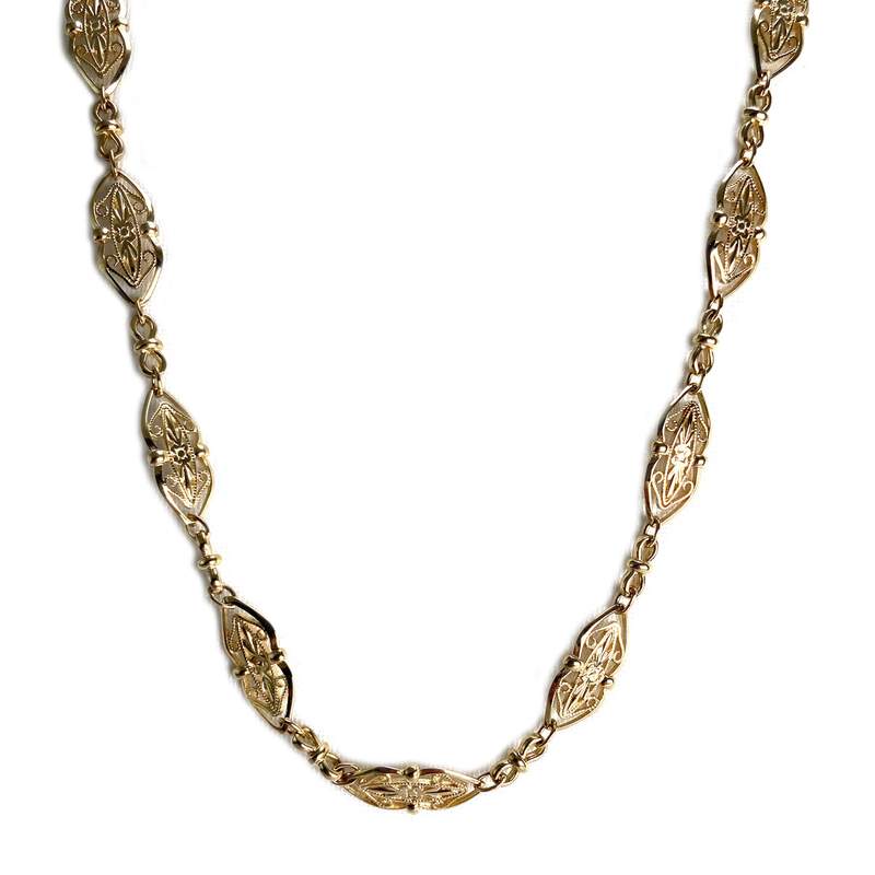 Collier d'occasion or 750 jaune maille fantaisie - vue 1