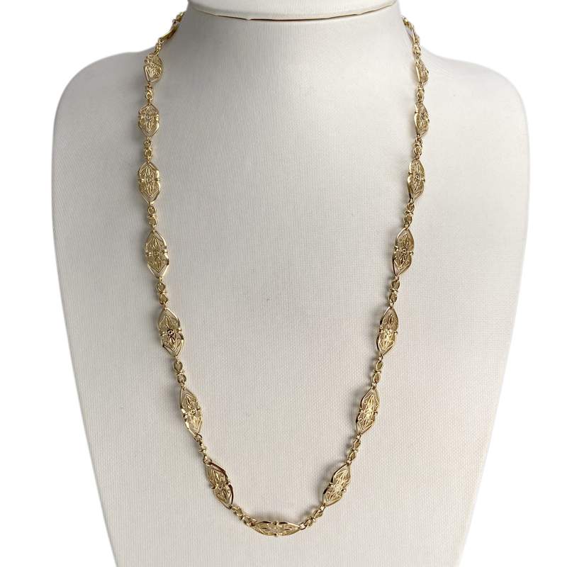Collier d'occasion or 750 jaune maille fantaisie - vue 2