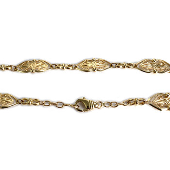 Collier d'occasion or 750 jaune maille fantaisie