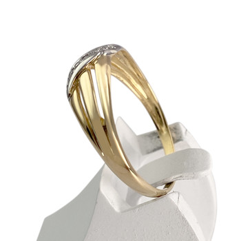 Bague d'occasion  or 2 tons 750 diamant