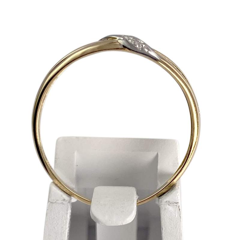 Bague d'occasion  or 2 tons 750 diamant - vue 3