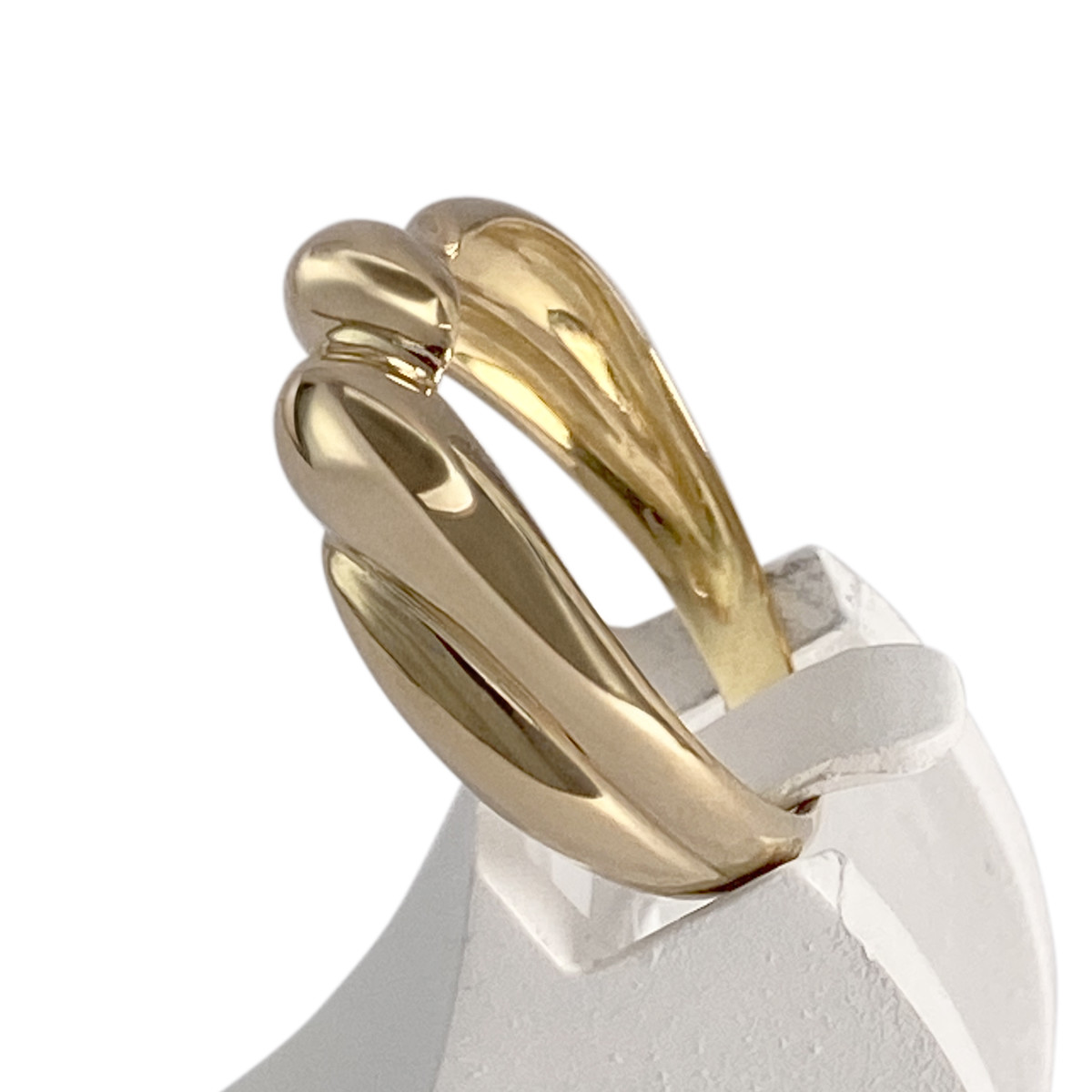 Second-hand 750 yellow gold ring - view 2