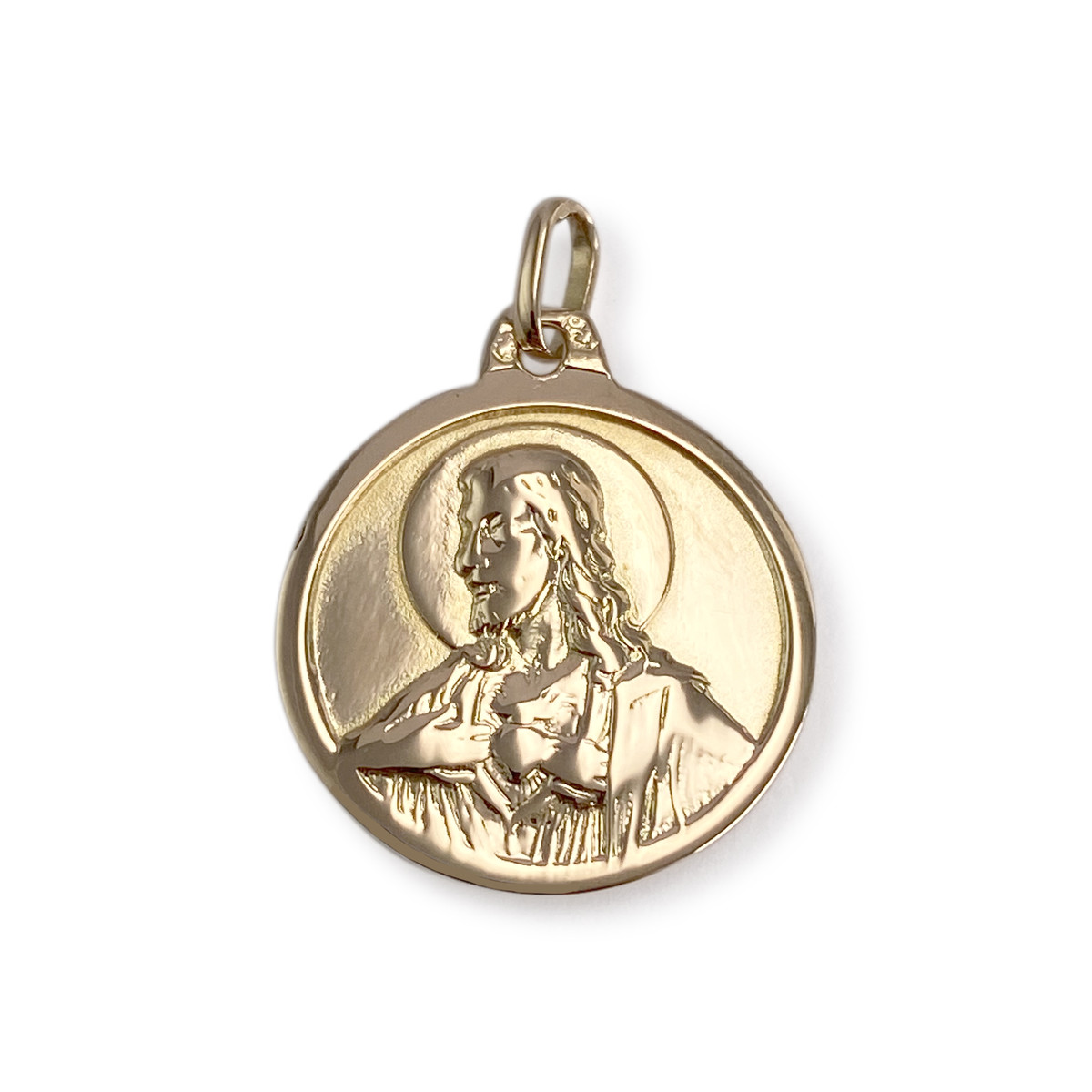 Médaille d'occasion or 750 jaune religieuse