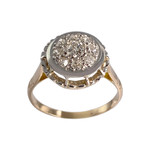 Bague d'occasion  or 750 2 tons diamants - vue 1