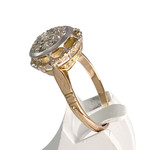 Bague d'occasion  or 750 2 tons diamants - vue 2