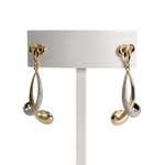Boucles d'oreilles d'occasion  or 750 2 tons - vue 1