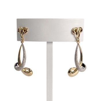Boucles d'oreilles d'occasion  or 750 2 tons
