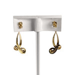 Boucles d'oreilles d'occasion  or 750 2 tons - vue 3