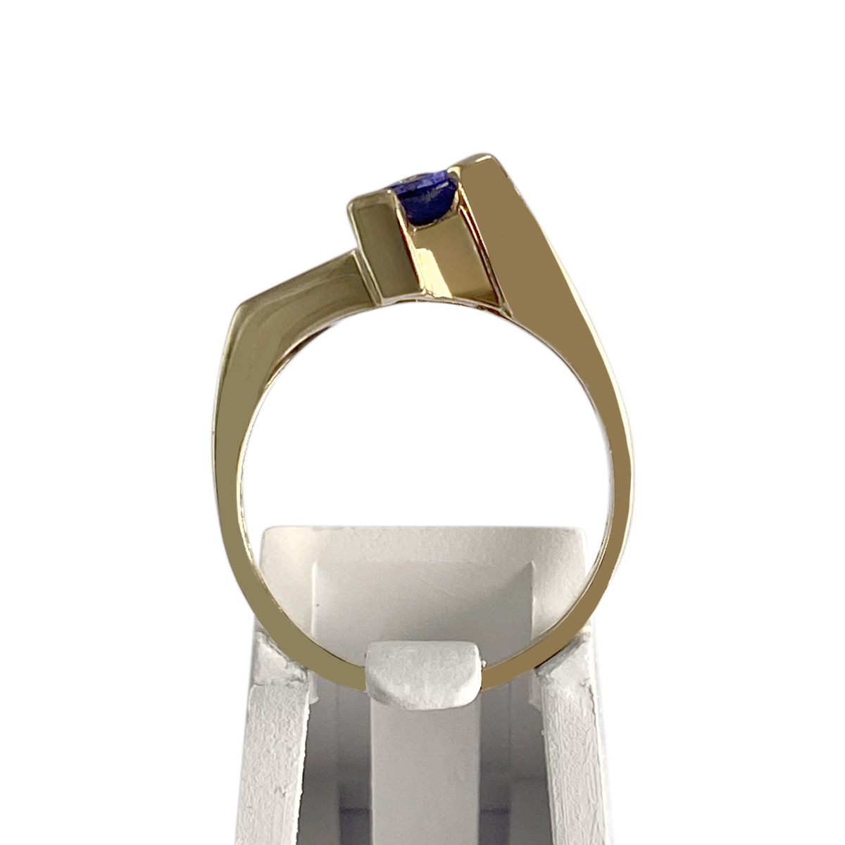 Bague d'occasion or 585 jaune tanzanite diamant - vue 3