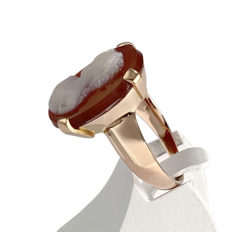 Bague d'occasion or 750 jaune camee - vue 2