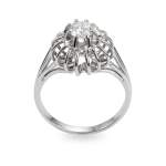 Solitaire d'occasion or 750 blanc diamant - vue 1