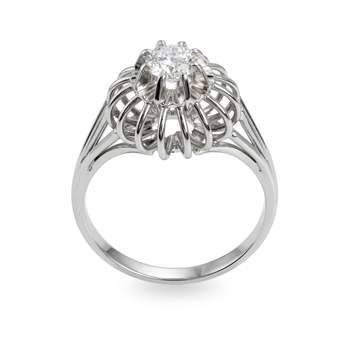 Solitaire tweedehands goud 750 witte diamant