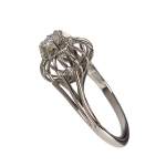 Solitaire d'occasion or 750 blanc diamant - vue 2