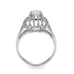Solitaire d'occasion or 750 blanc diamant - vue 3
