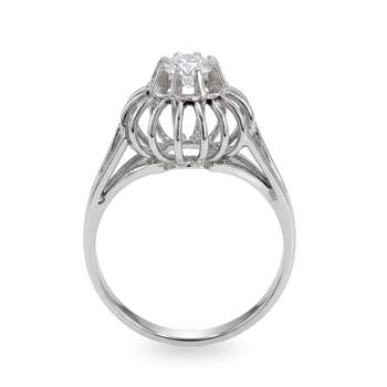 Solitaire tweedehands goud 750 witte diamant