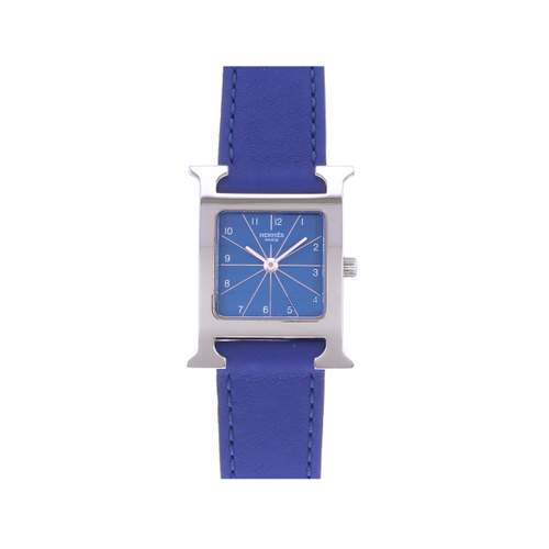 Montre d'occasion HERMES Heure H femme quartz bracelet cuir cresus