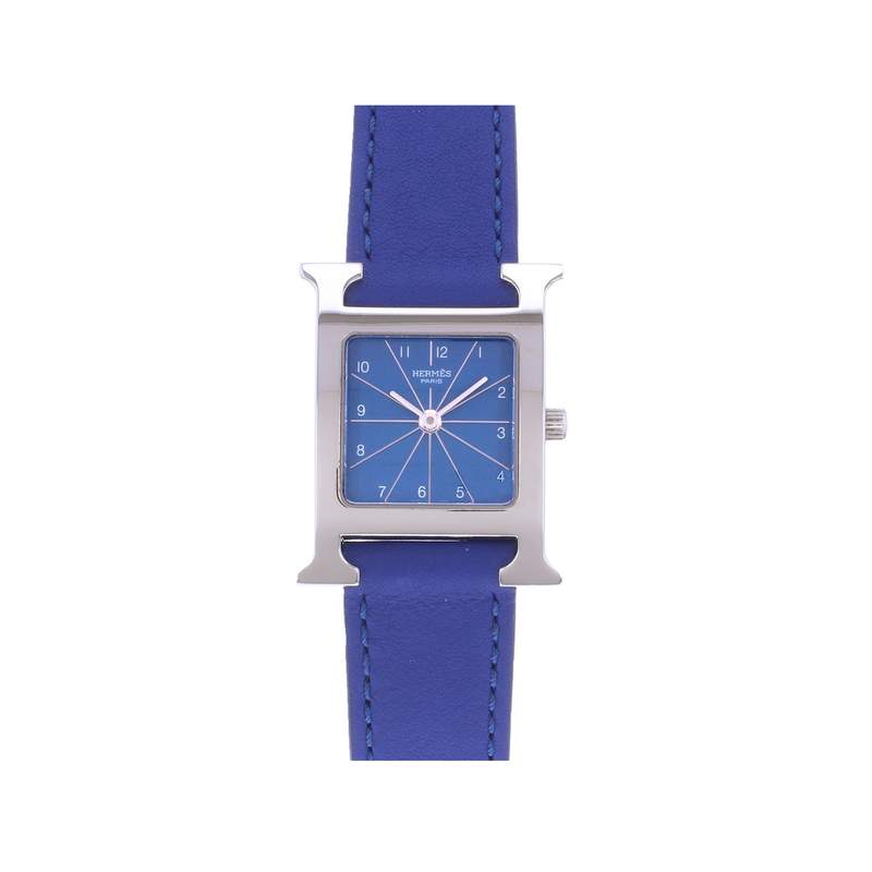 Montre d'occasion HERMES Heure H femme quartz bracelet cuir cresus - vue 1