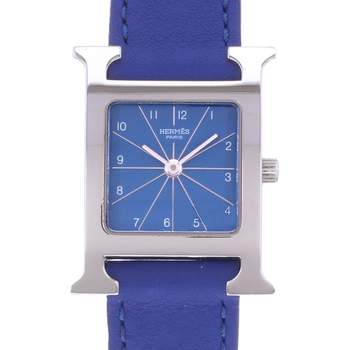 Montre d'occasion HERMES Heure H femme quartz bracelet cuir cresus