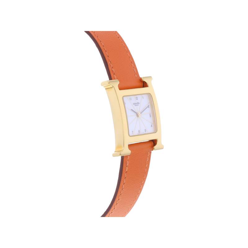 Montre d'occasion HERMES Heure H femme quartz bracelet cuir d'origine - vue 2
