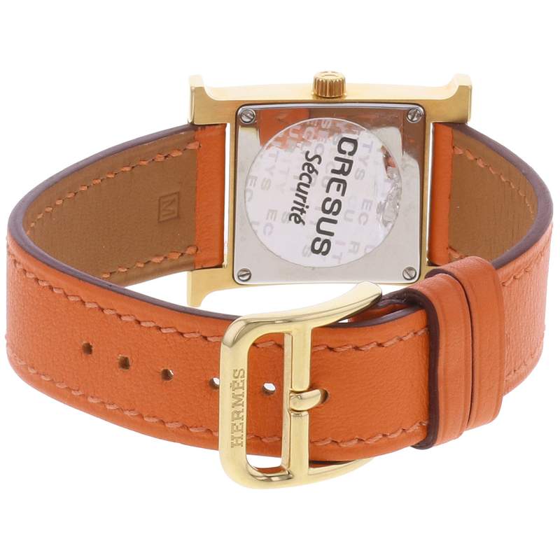 Montre d'occasion HERMES Heure H femme quartz bracelet cuir d'origine - vue 3