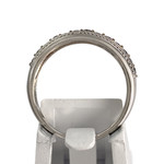 Bague d'occasion or 750 blanc diamants noirs traités - vue 3