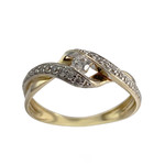 Bague d'occasion or 375 2 tons zirconias - vue 1