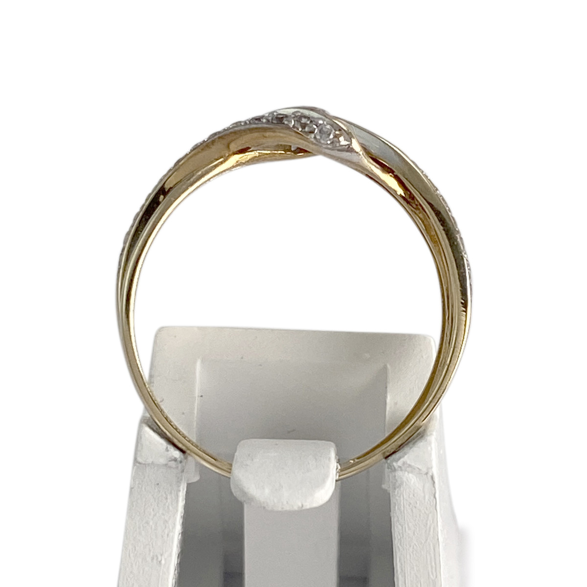 Bague d'occasion or 375 2 tons zirconias - vue 3