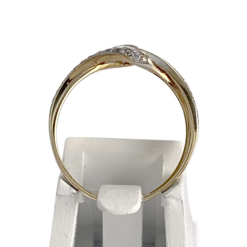 Bague d'occasion or 375 2 tons zirconias - vue 3