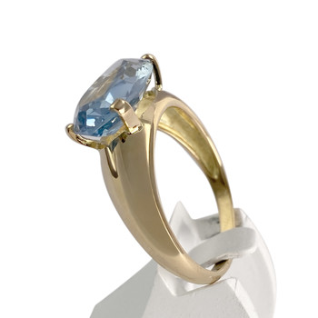 Bague d'occasion or 750 jaune spinelle synthétique