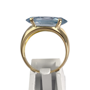 Bague d'occasion or 750 jaune spinelle synthétique