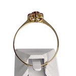 Bague d'occasion or 750 jaune zirconias rubis - vue 3