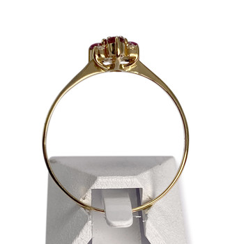 Bague d'occasion or 750 jaune zirconias rubis
