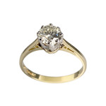 Solitaire d'occasion 2 ors 750 diamant - vue 1