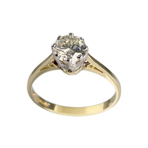 Solitaire tweedehands 2 goud 750 diamant