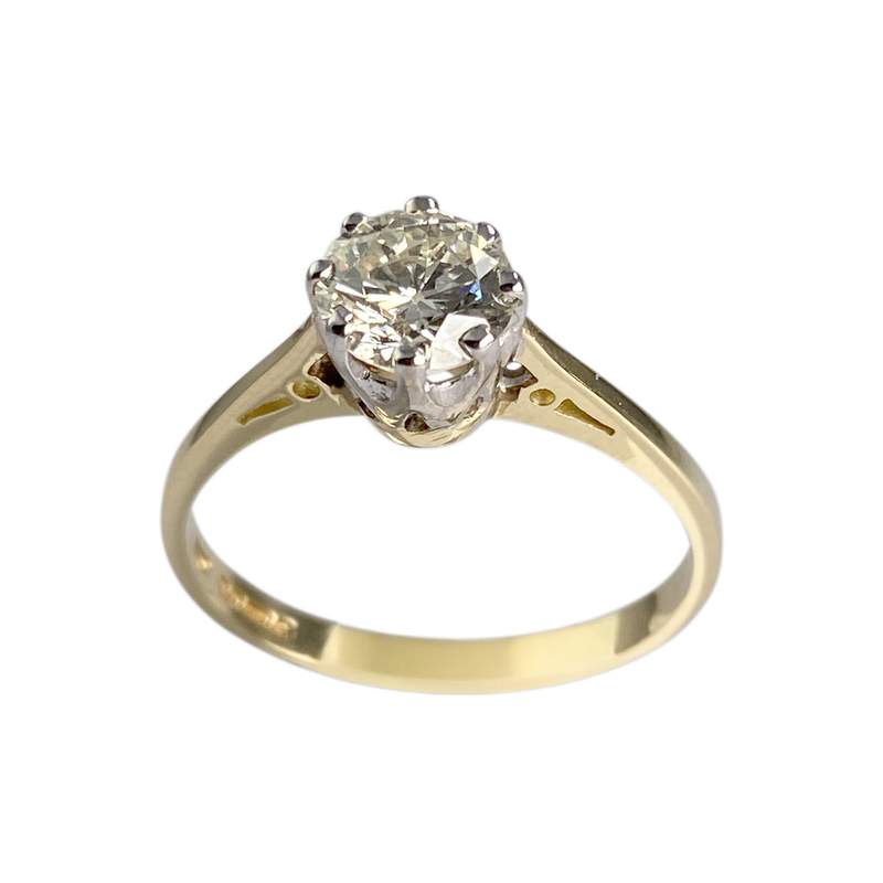 Solitaire d'occasion 2 ors 750 diamant - vue 1