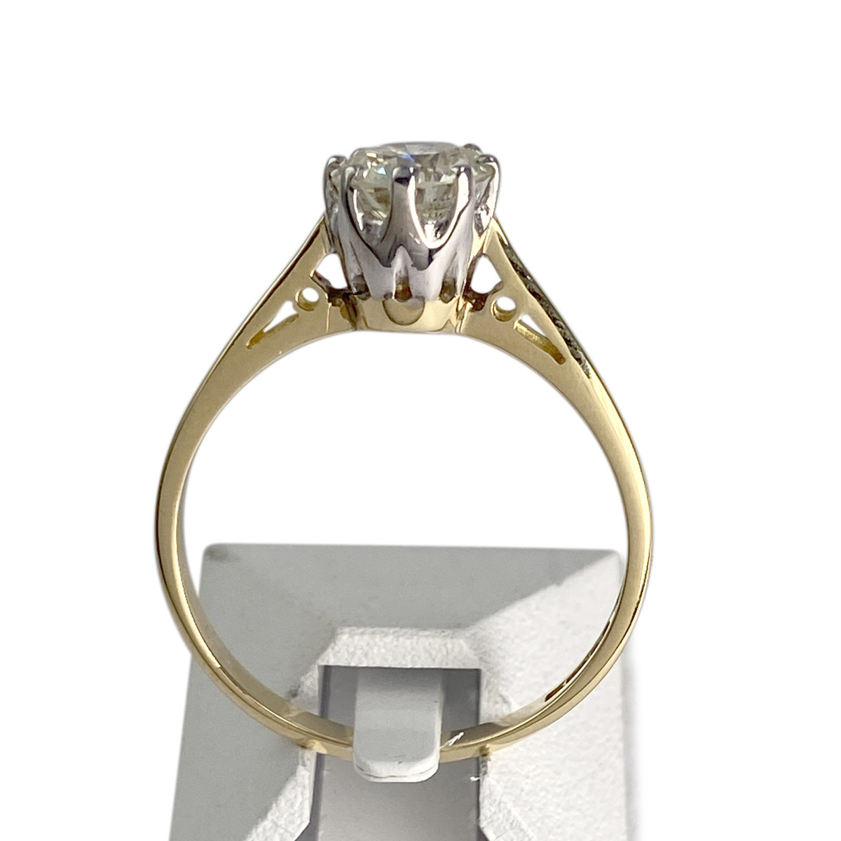Solitaire d'occasion 2 ors 750 diamant - vue 3