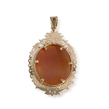Pendentif d'occasion or 750 jaune camee