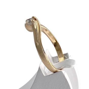 Solitaire d'occasion or 750 jaune diamant