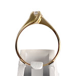 Solitaire d'occasion or 750 jaune diamant - vue 3