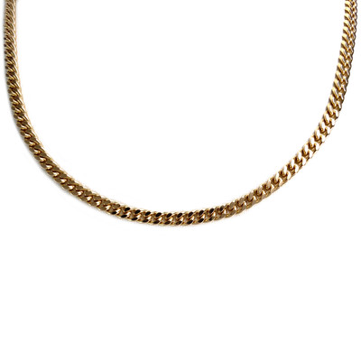 Chaîne d'occasion or 750 jaune maille gourmette 38.5 cm