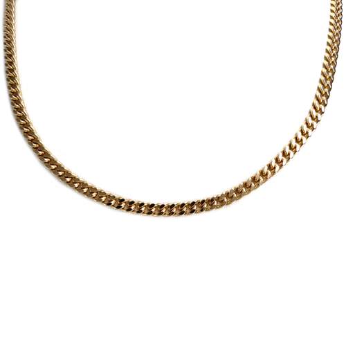 Chaîne d'occasion or 750 jaune maille gourmette 38.5 cm
