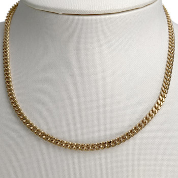 Tweedehands gouden ketting 750 gele maliënkolder 38.5 cm
