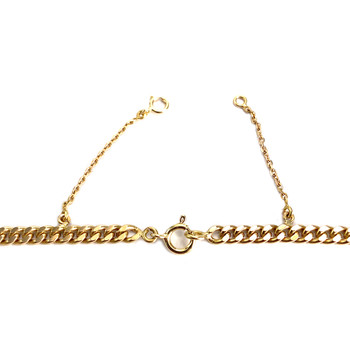 Tweedehands gouden ketting 750 gele maliënkolder 38.5 cm