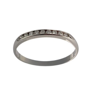 Bague d'occasion or 750 blanc diamant - vue 1