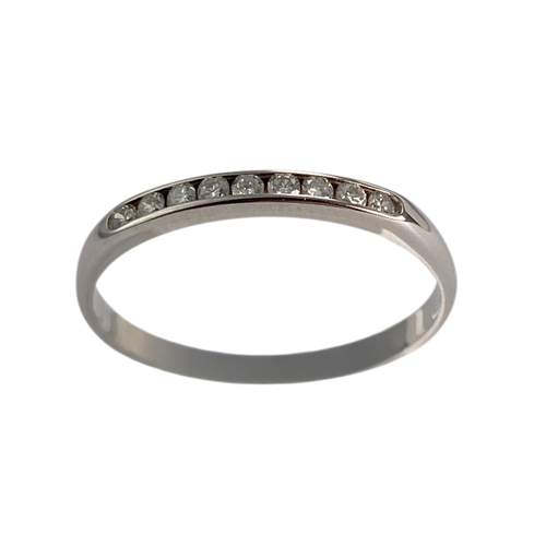 Bague d'occasion or 750 blanc diamant