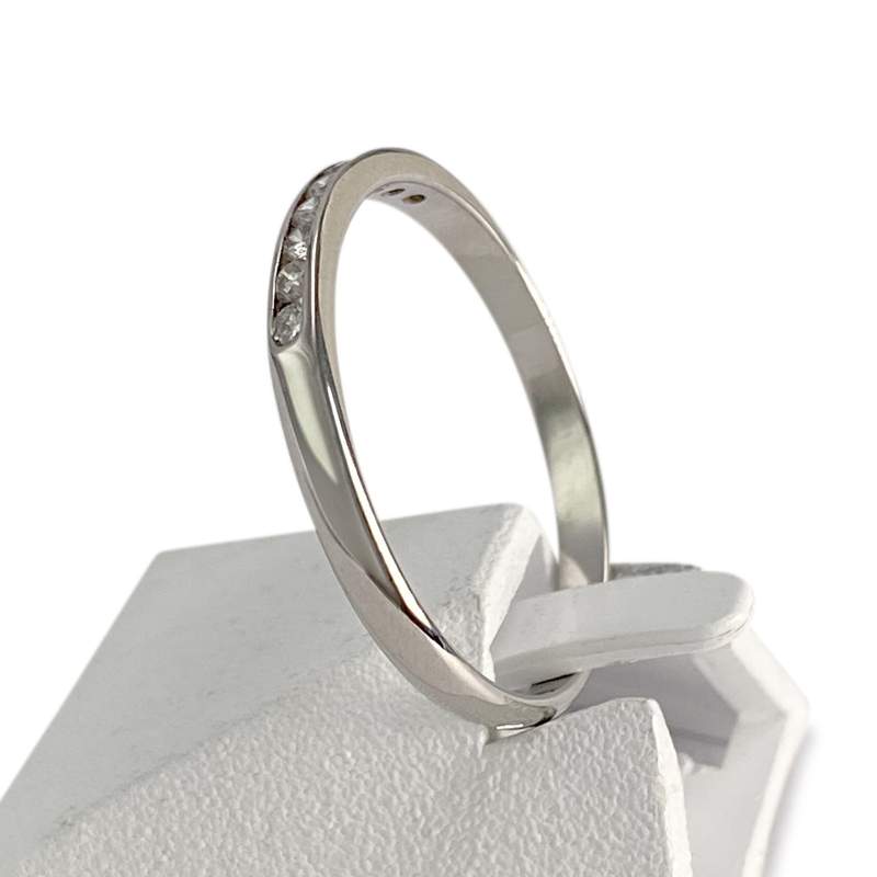 Bague d'occasion or 750 blanc diamant - vue 2